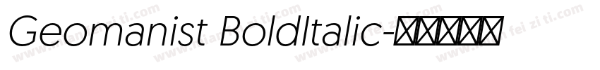Geomanist BoldItalic字体转换